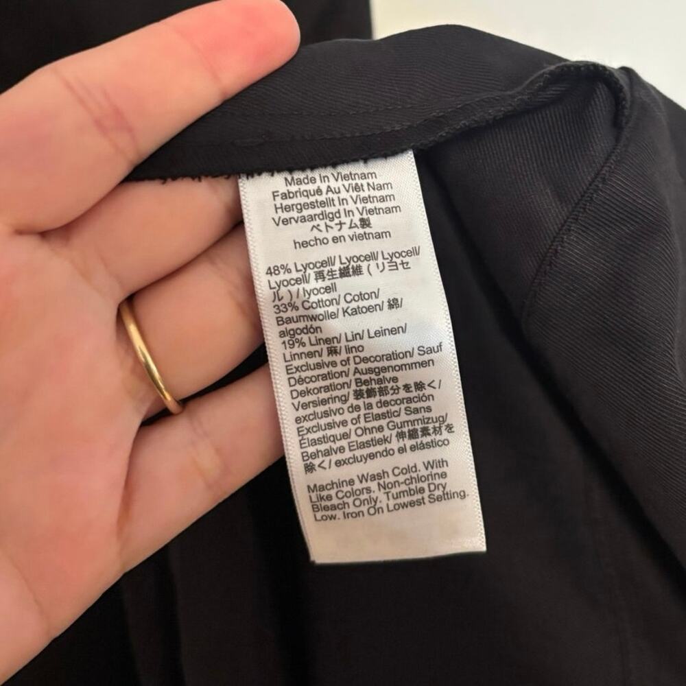 NWT Madewell Seamed Squareneck Midi Dress In Black Size 2 - Picture 7 of 9
